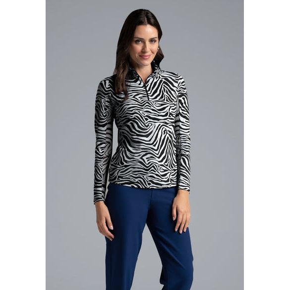 CHANDAIL IBKUL ROMINA MANCHES LONGUES MOCK ZIP