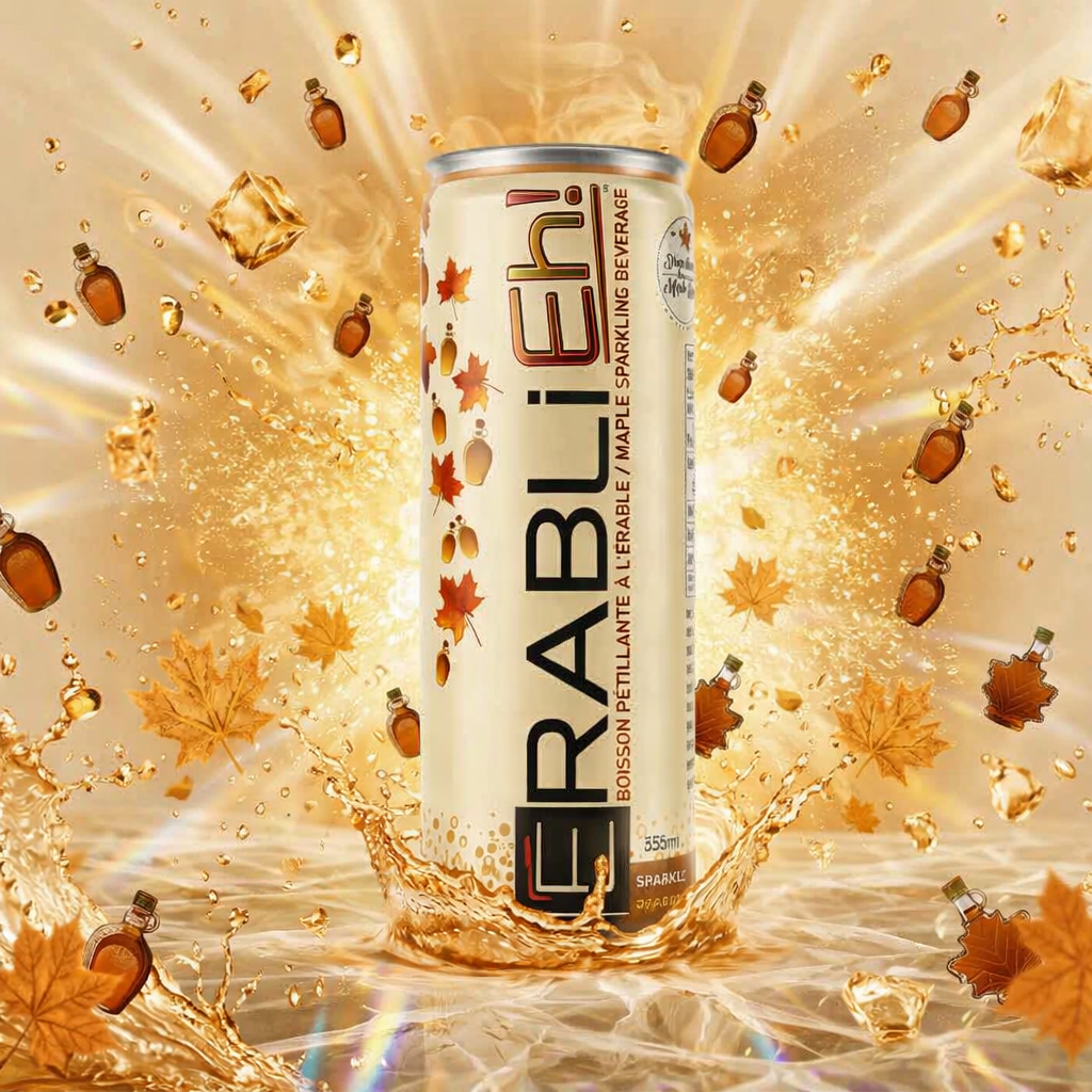 BOISSON PETILLANTE ERABLIEH A BASE D'EAU D'ERABLE