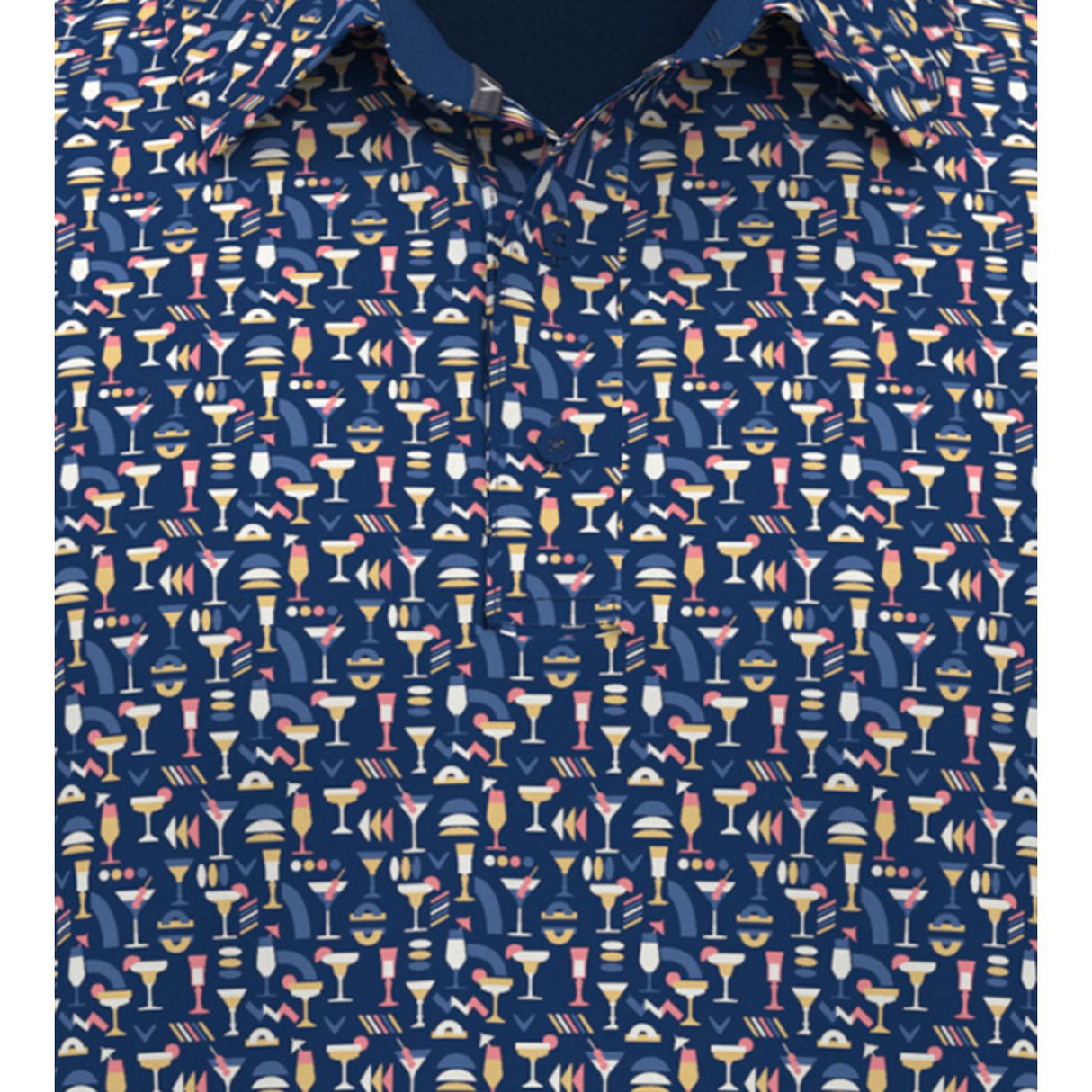 Callaway Polo Cocktail Print Performance Confort Durable Pour Homme