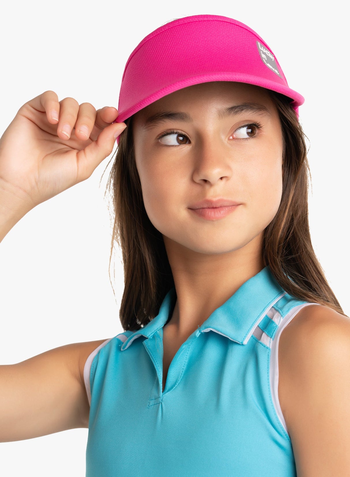 LUCKY IN LOVE LOGO STRETCH VISOR