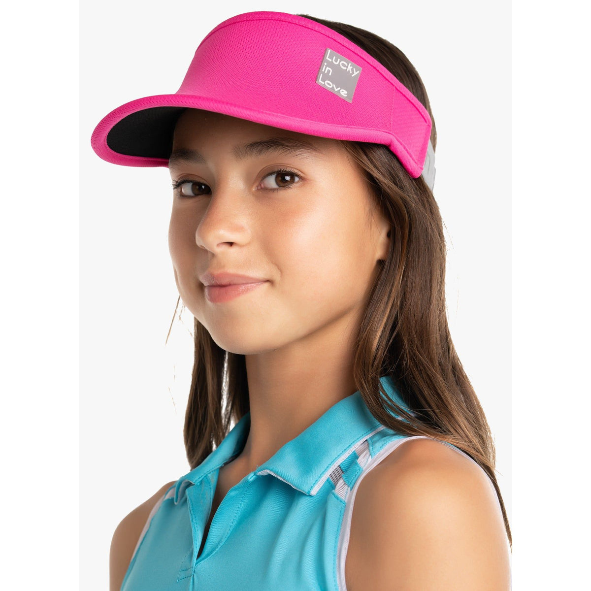 LUCKY IN LOVE LOGO STRETCH VISOR