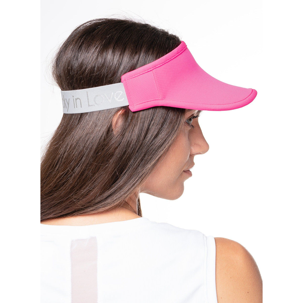 LUCKY IN LOVE LOGO STRETCH VISOR