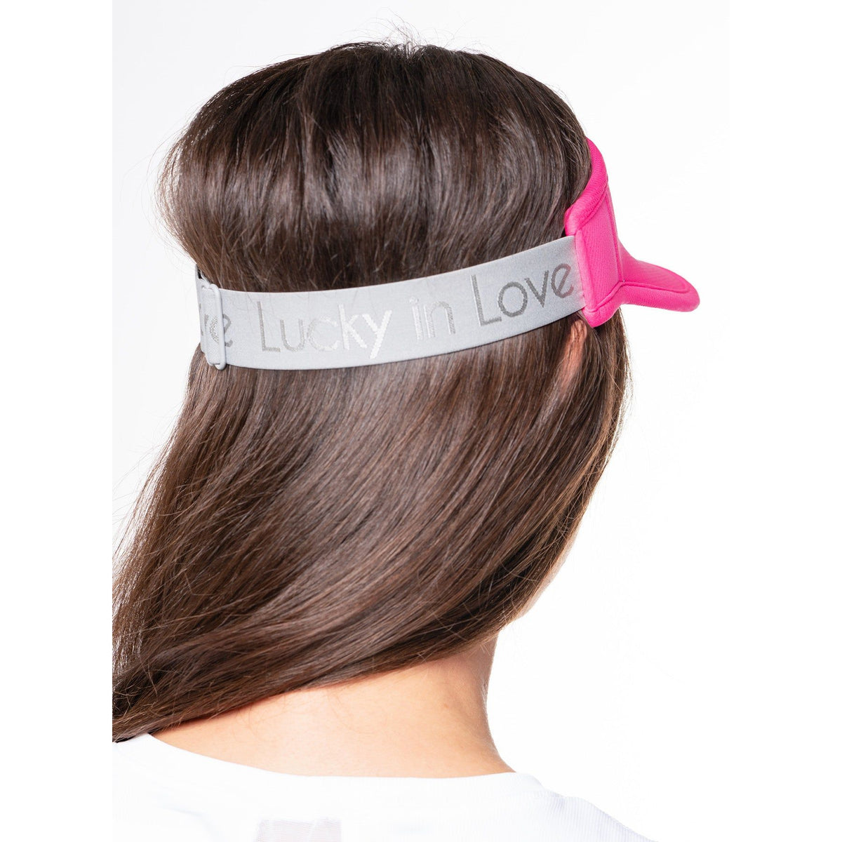 LUCKY IN LOVE LOGO STRETCH VISOR