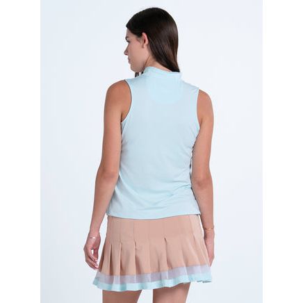 POLO LUCKY IN LOVE SANS MANCHES PLEATED PLACKET