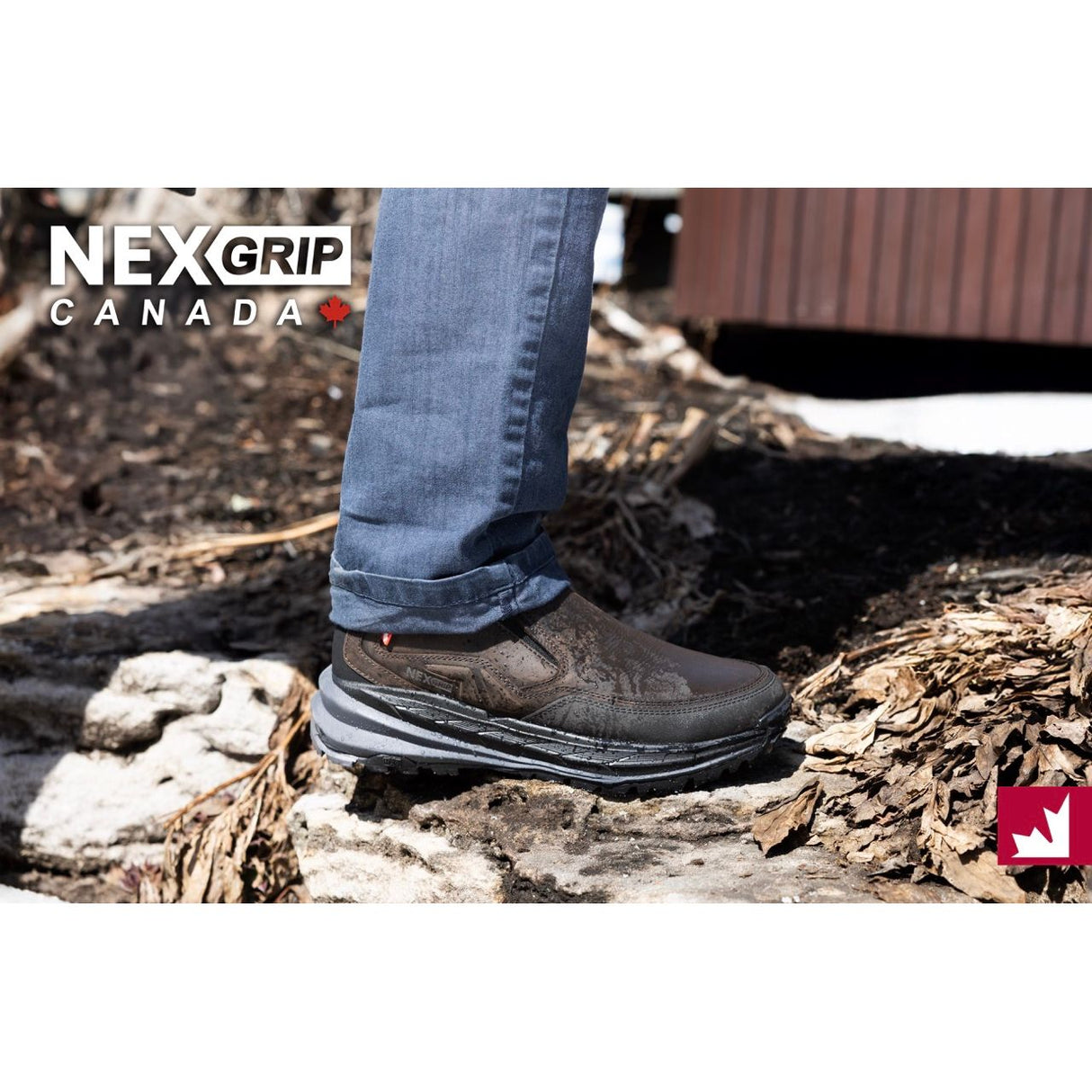 Chaussures De Marche Isolées Homme NexGrip Ice Walker 200g Crampons Rétractables Imperméables