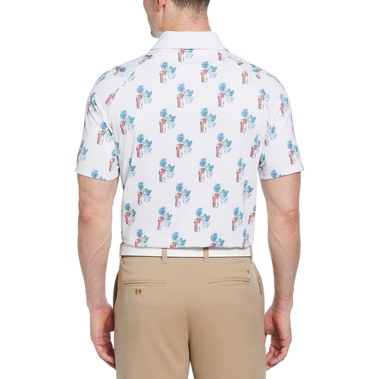 Callaway Polo 19e Trou Drink Imprimé Cocktails Golf Swing Tech