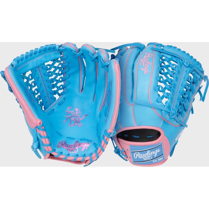 GANT RAWLINGS HEART OF THE HIDE 12.75'' OUTFIELD BLUE/PINK