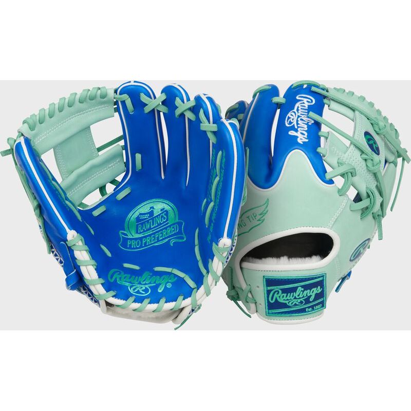 RAWLINGS PRO PREFERRED 11.5'' INFIELD BASEBALL GLOVE MINT/BLUE