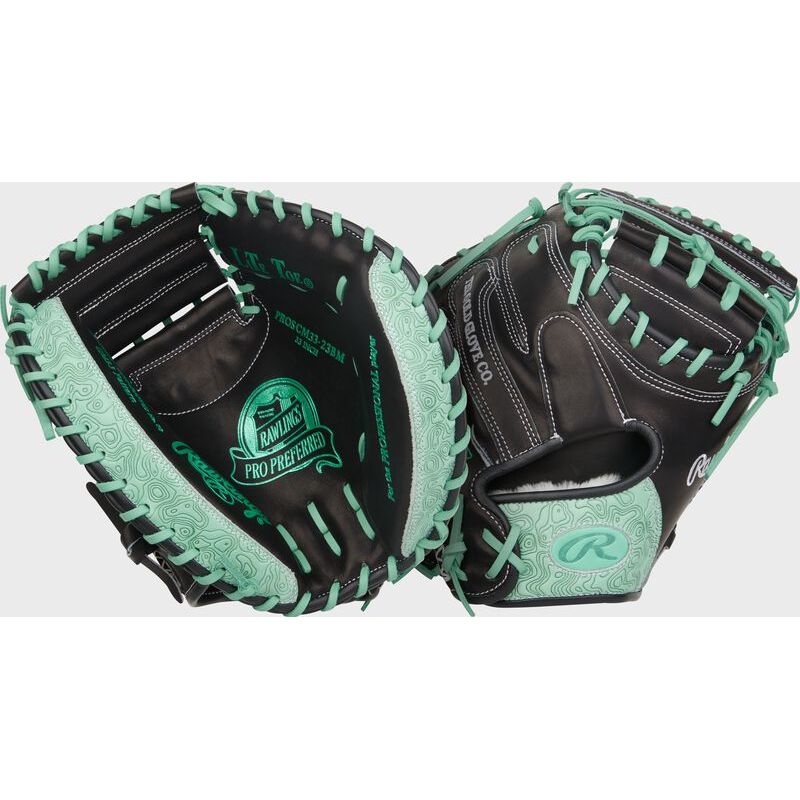 RAWLINGS PRO PREFERRED 33'' BLACK/MINT CATCHER'S MITT