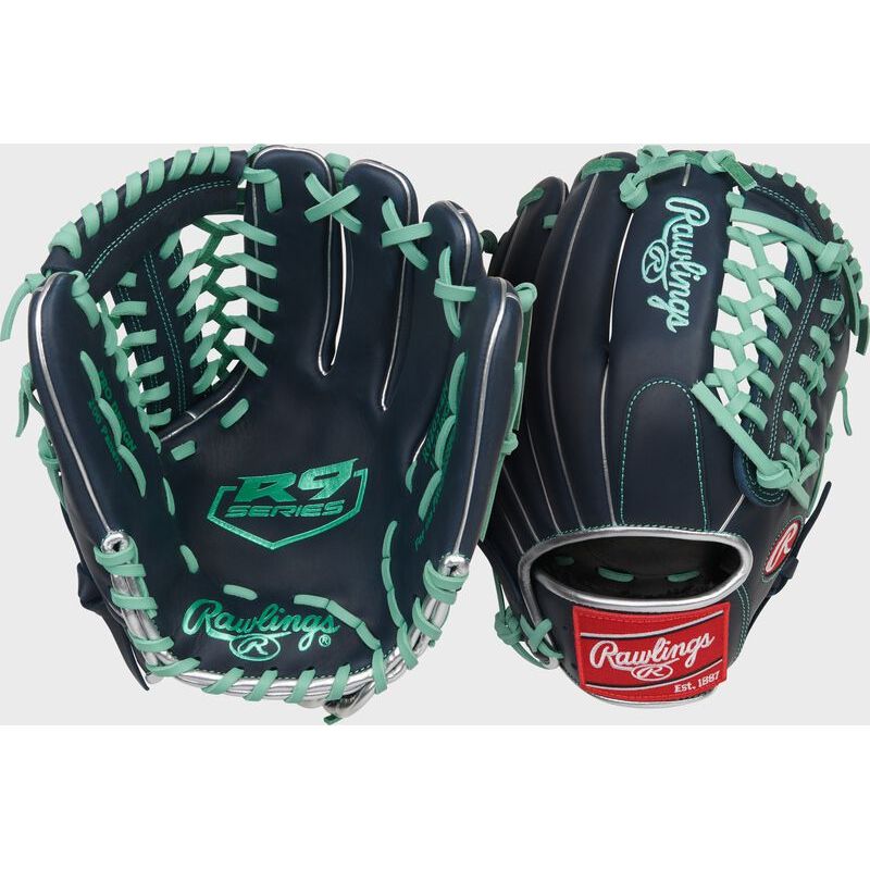 RAWLINGS R9 SERIES 11.75'' INFIELD BASEBALL GLOVE BLACK/MINT