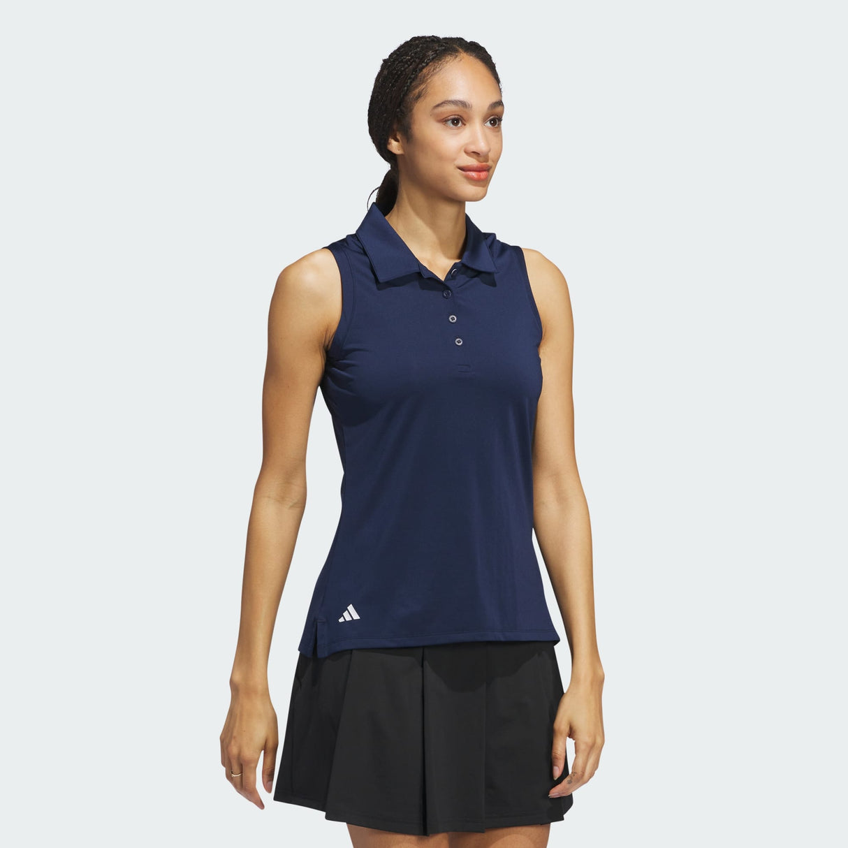 ADIDAS ULTIMATE SOLID SLEEVELESS POLO SHIRT FOR WOMEN