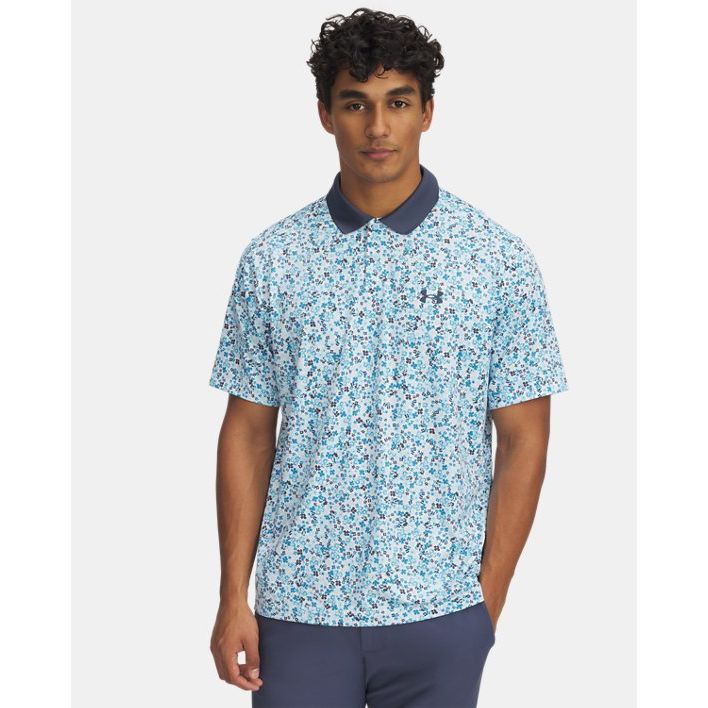 Under Armour Men's UA Matchplay Print Four-Way Stretch Polo Shirt