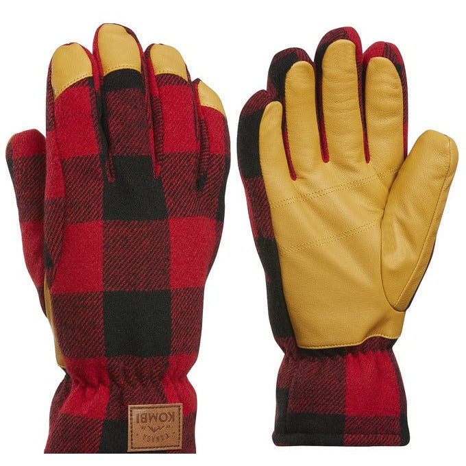 Gant Kombi The Timber Homme Gants Isolants En Laine Avec Paume Cuir