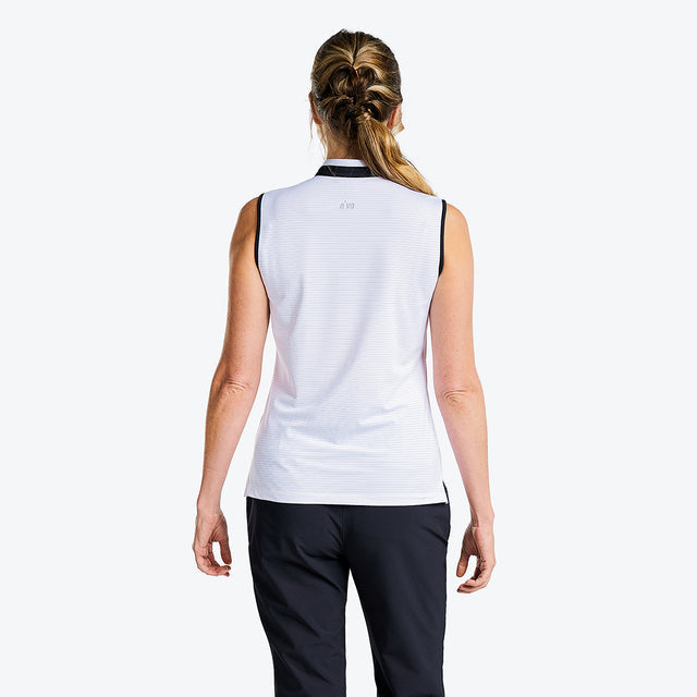 Nivo Polo Sans Manches Unice Mock Col Montant Performance Jacquard