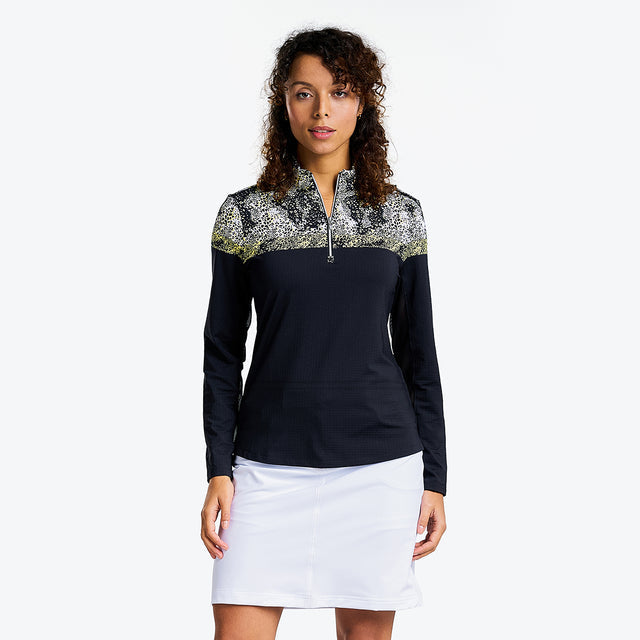 Losana Long Sleeve Polo Mock Neck For Women Comfort