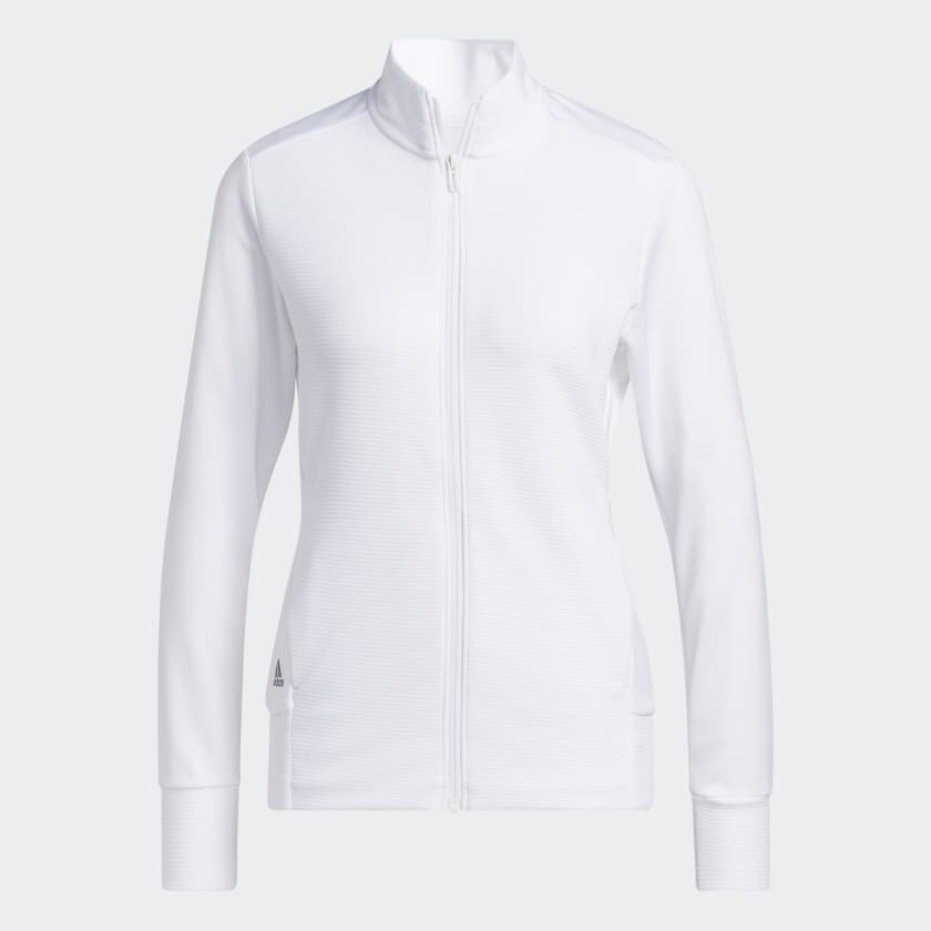 Adidas Chandail Textured Full Zip Veste De Golf Élégante Pour Froid