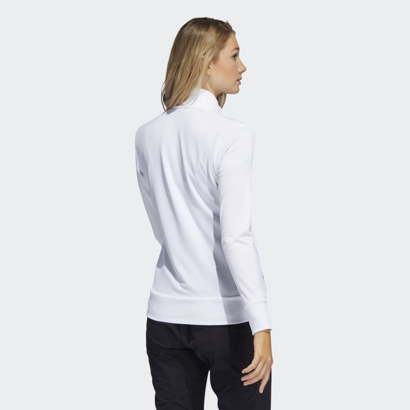 Adidas Chandail Textured Full Zip Veste De Golf Élégante Pour Froid