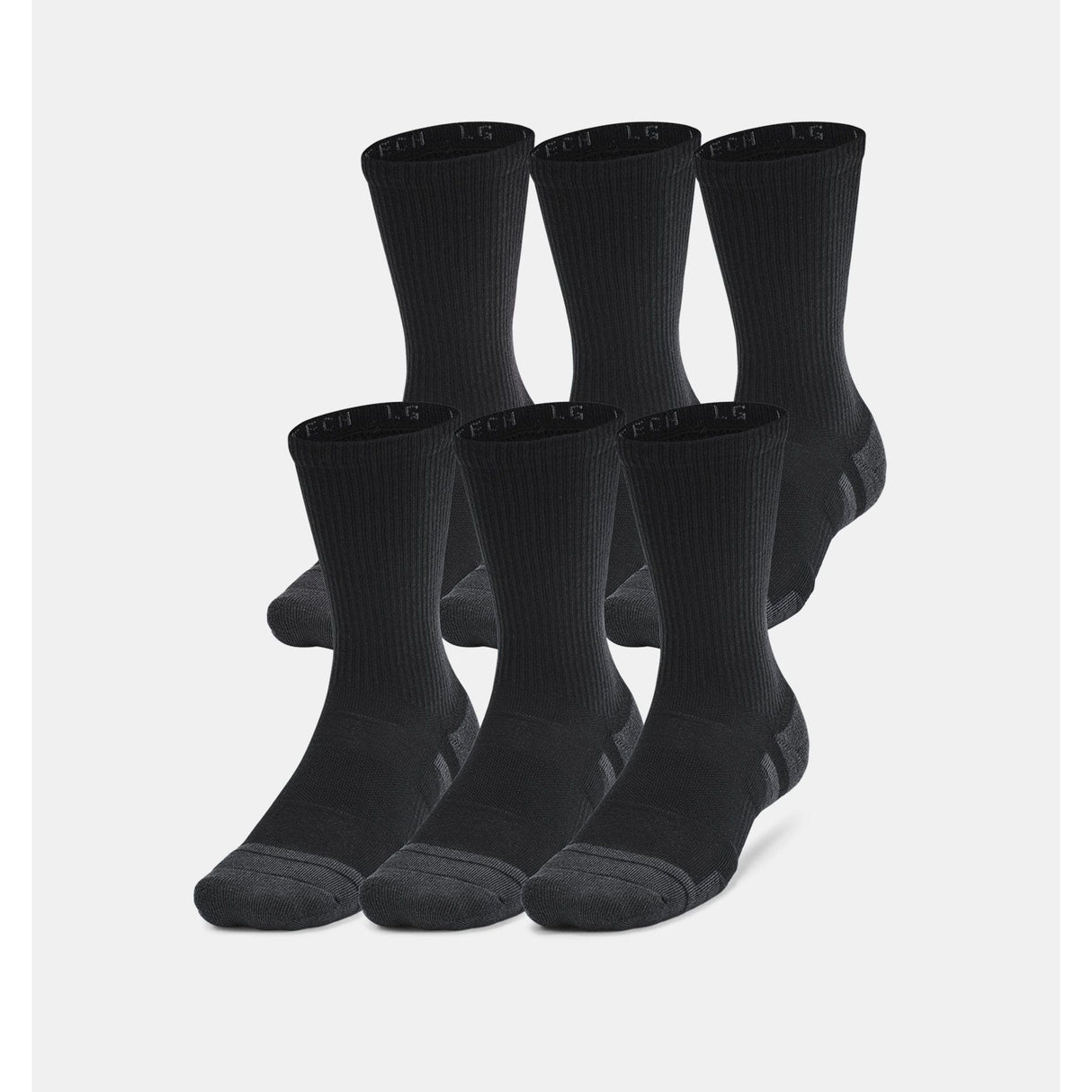 Under Armour Chaussettes Crew Unisex Pack De 6 Séchage Rapide