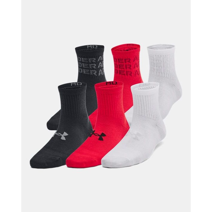 BAS UA Essential Chaussettes Enfant Quarter 6 Paires Ultra Légères Pour Entraînement