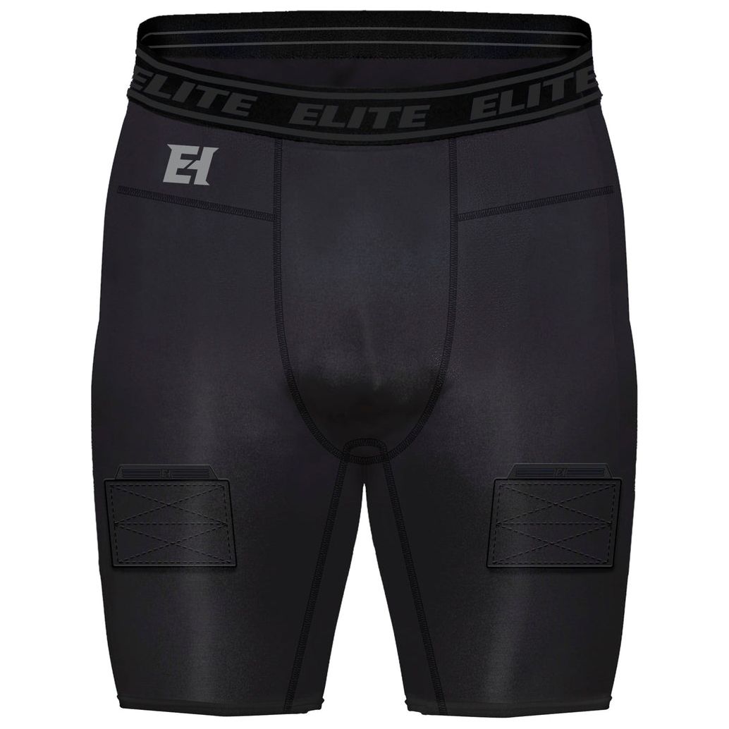 Elite Hockey Compression Jock Short JR Avec Coquille Intégrée Enfant
