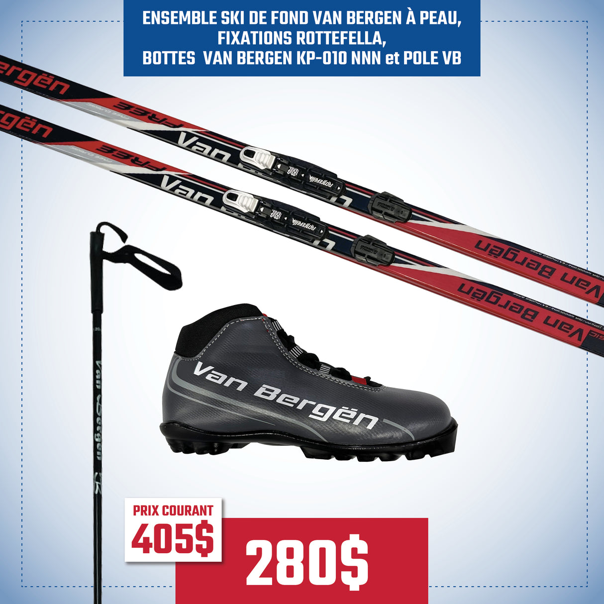 Van Bergen Complete Cross-Country Ski Set Elegant Skin For Optimized Performance