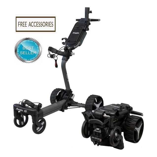 CHARIOT ÉLECTRIQUE AXGLO E5 FOLLOW ME + REMOTE BLACK