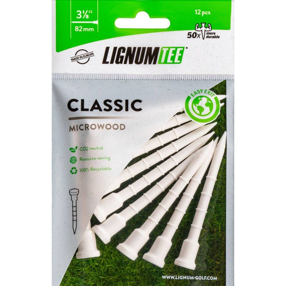 Tee Golf Lignum Tee Classic Pour Distance Et Précision Premium