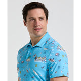 Original Penguin Polo Shirt Pete N The Boat Print Golf Mens Chic