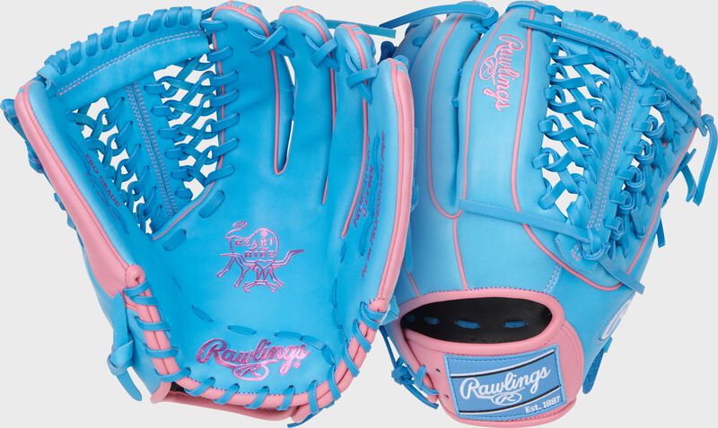 RAWLINGS HEART OF THE HIDE 12.75'' OUTFIELD GLOVE BLUE/PINK