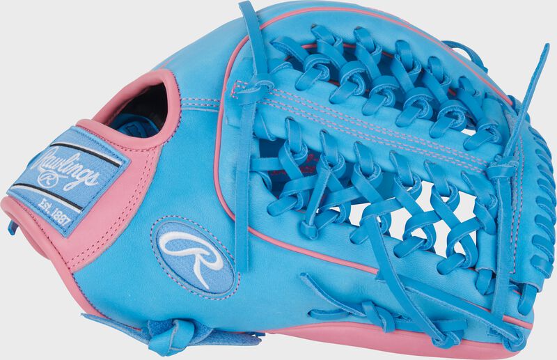 RAWLINGS HEART OF THE HIDE 12.75'' OUTFIELD GLOVE BLUE/PINK