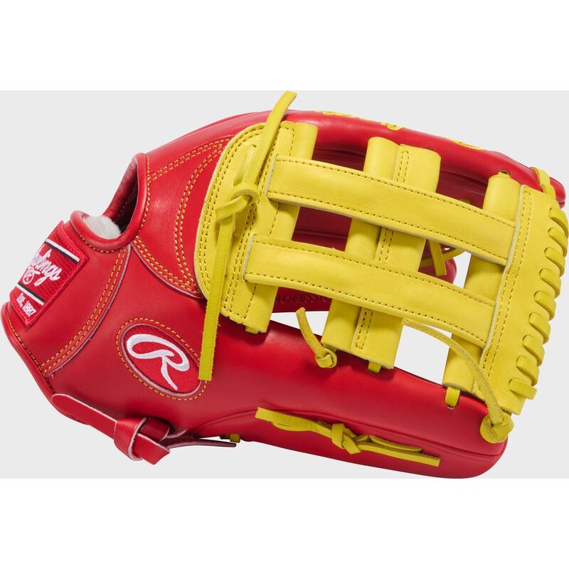 RAWLINGS PRO PREFERRED 12.75'' OUTFIELD BASEBALL GLOVE RED