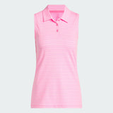 WOMEN'S ADIDAS ULTIMATE365 JACQUARD SLEEVELESS POLO SHIRT
