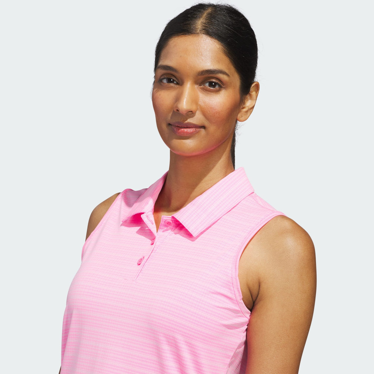 WOMEN'S ADIDAS ULTIMATE365 JACQUARD SLEEVELESS POLO SHIRT