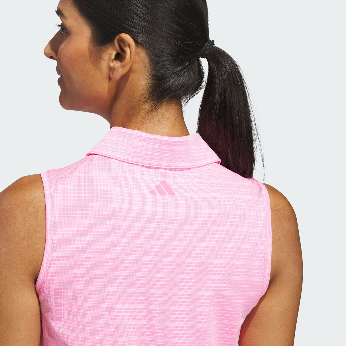WOMEN'S ADIDAS ULTIMATE365 JACQUARD SLEEVELESS POLO SHIRT
