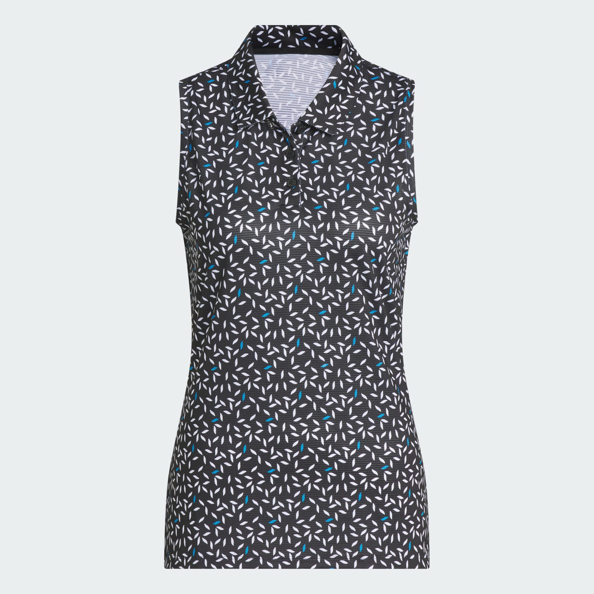 ADIDAS ULTIMATE365 PRINTED OTTOMAN CLIMACOOL SLEEVELESS POLO SHIRT FOR WOMEN