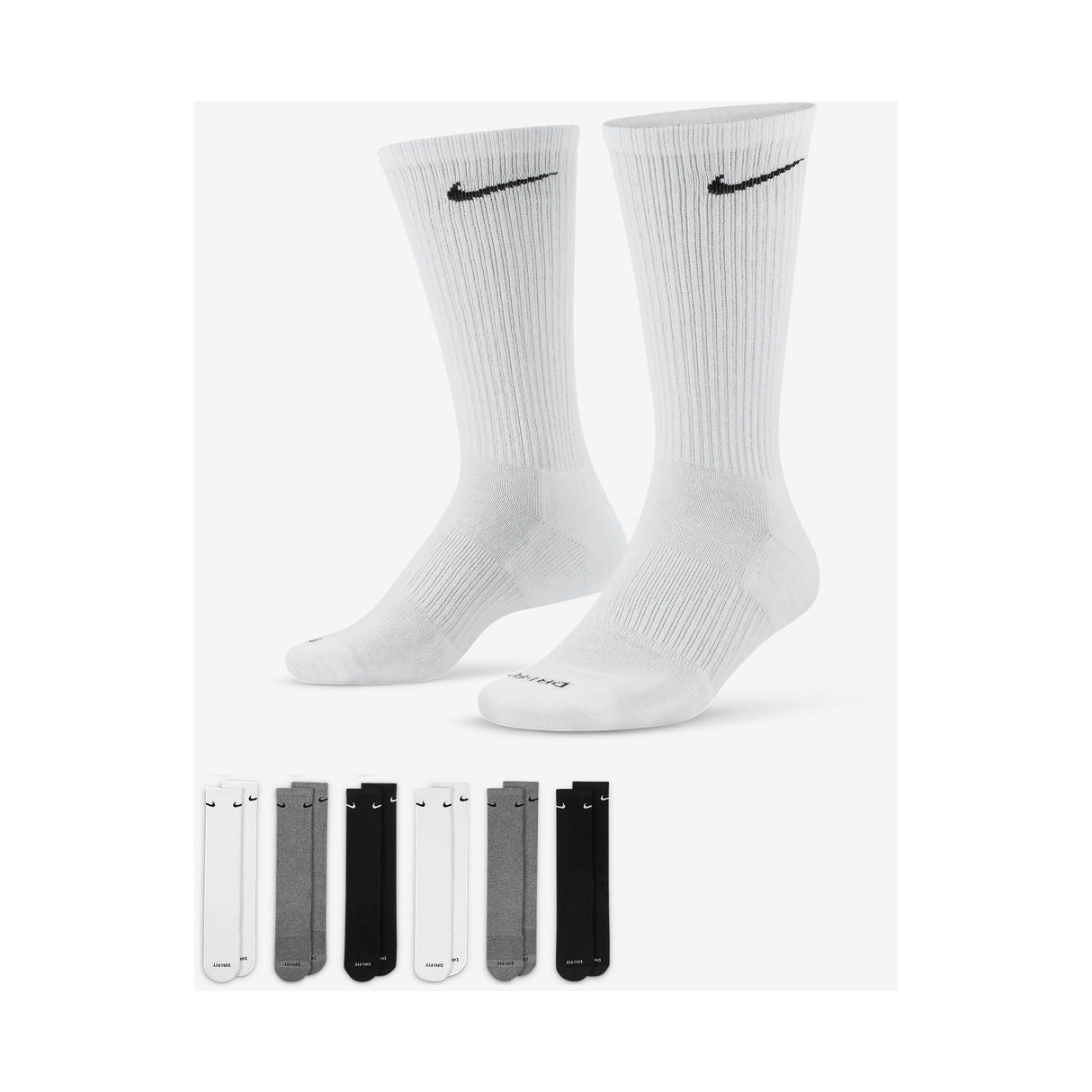 Nike Everyday Plus Chaussettes Cushonnées Pour Adultes Pack De 6 Paires