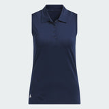 ADIDAS ULTIMATE SOLID SLEEVELESS POLO SHIRT FOR WOMEN