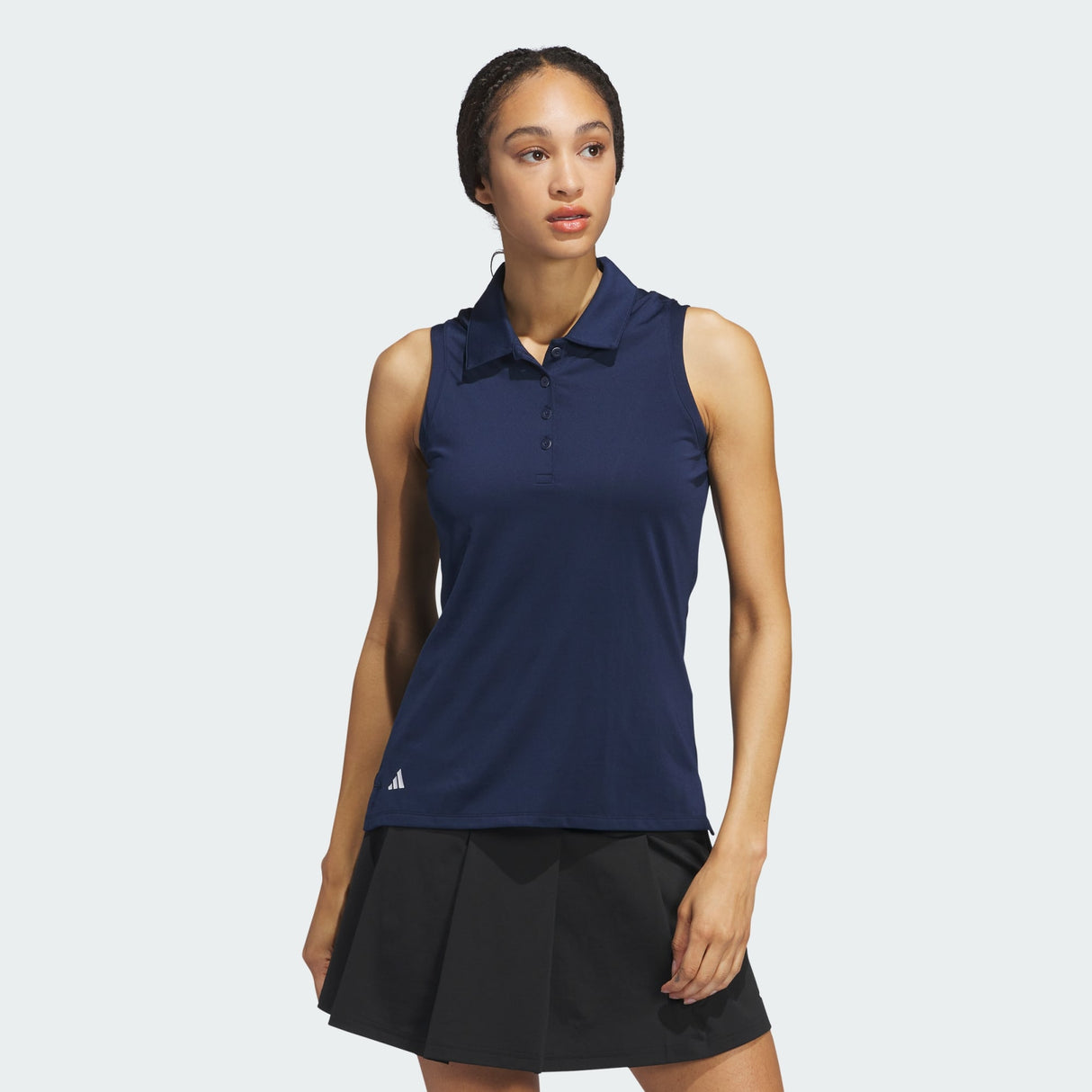 ADIDAS ULTIMATE SOLID SLEEVELESS POLO SHIRT FOR WOMEN