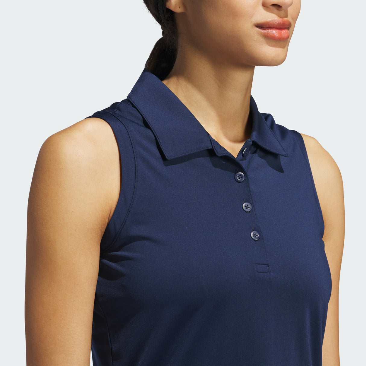 ADIDAS ULTIMATE SOLID SLEEVELESS POLO SHIRT FOR WOMEN