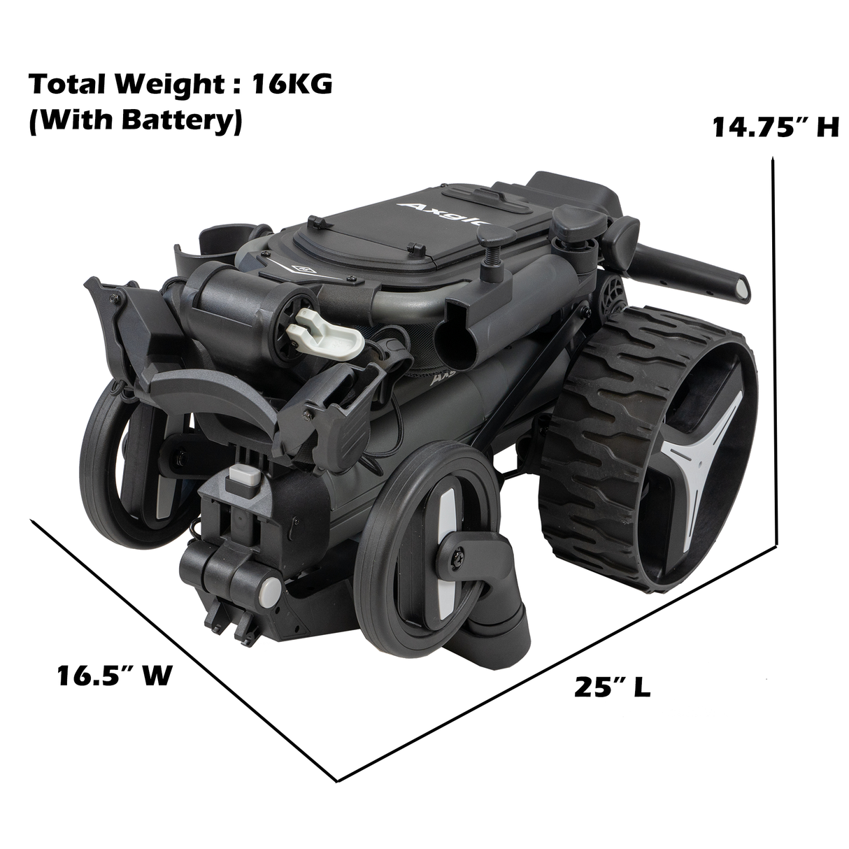 CHARIOT ELECTRIQUE AXGLO E5 FOLLOW ME REMOTE BLACK