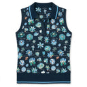 POLO SANS MANCHES PENGUIN TEXTBOOK FLORAL SLEEVELESS GOLF POLO FEMME