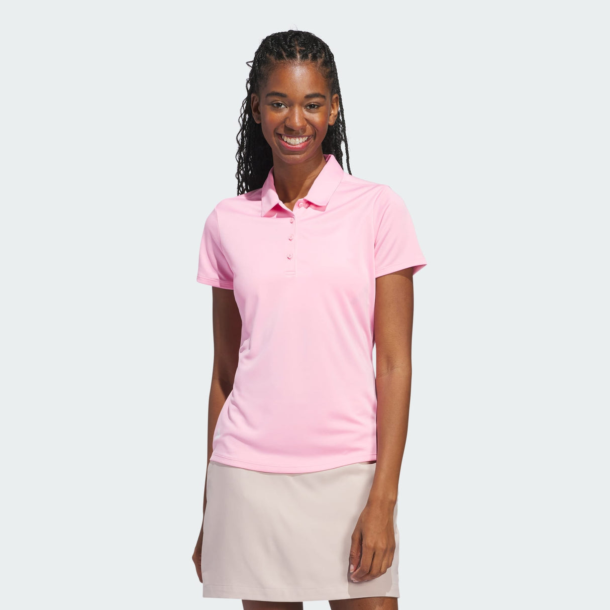 ADIDAS PERFORMANCE WOMEN'S SOLID SHORT SLEEVE POLO SHIRT
