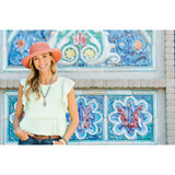 Wallaroo Victoria Chapeau Paille Arc-en-Ciel Léger et Rafraîchissant