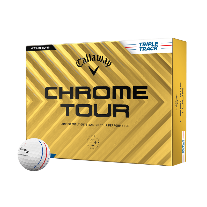 CALLAWAY CHROME TOUR 24 WHITE TRIPLE TRACK BALL 