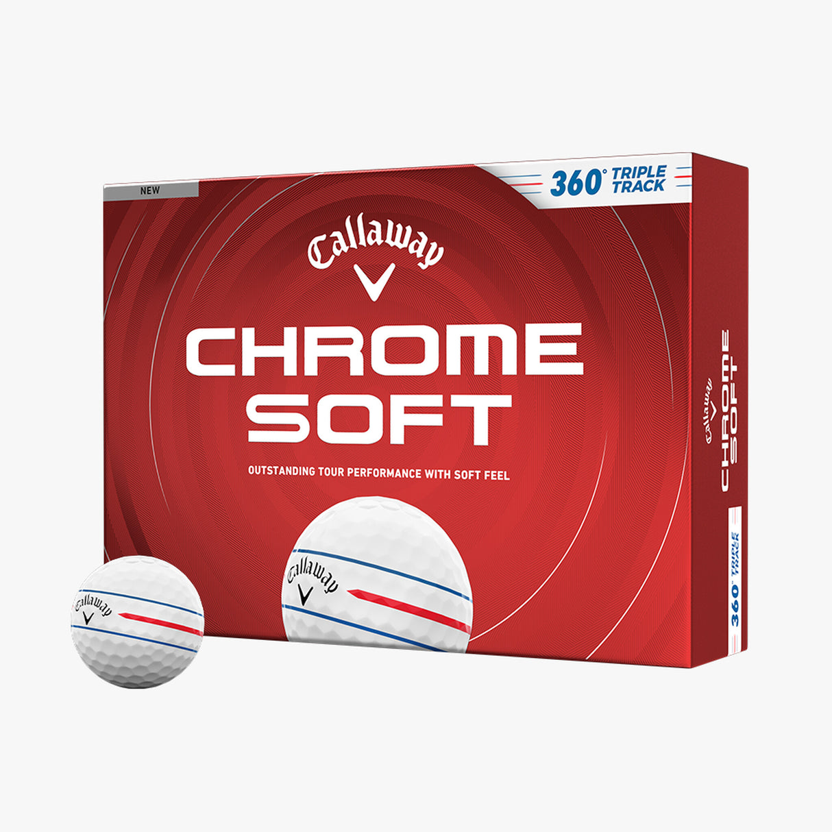 CALLAWAY CHROME SOFT 26 WHITE TRIPLE TRACK 360 BALL