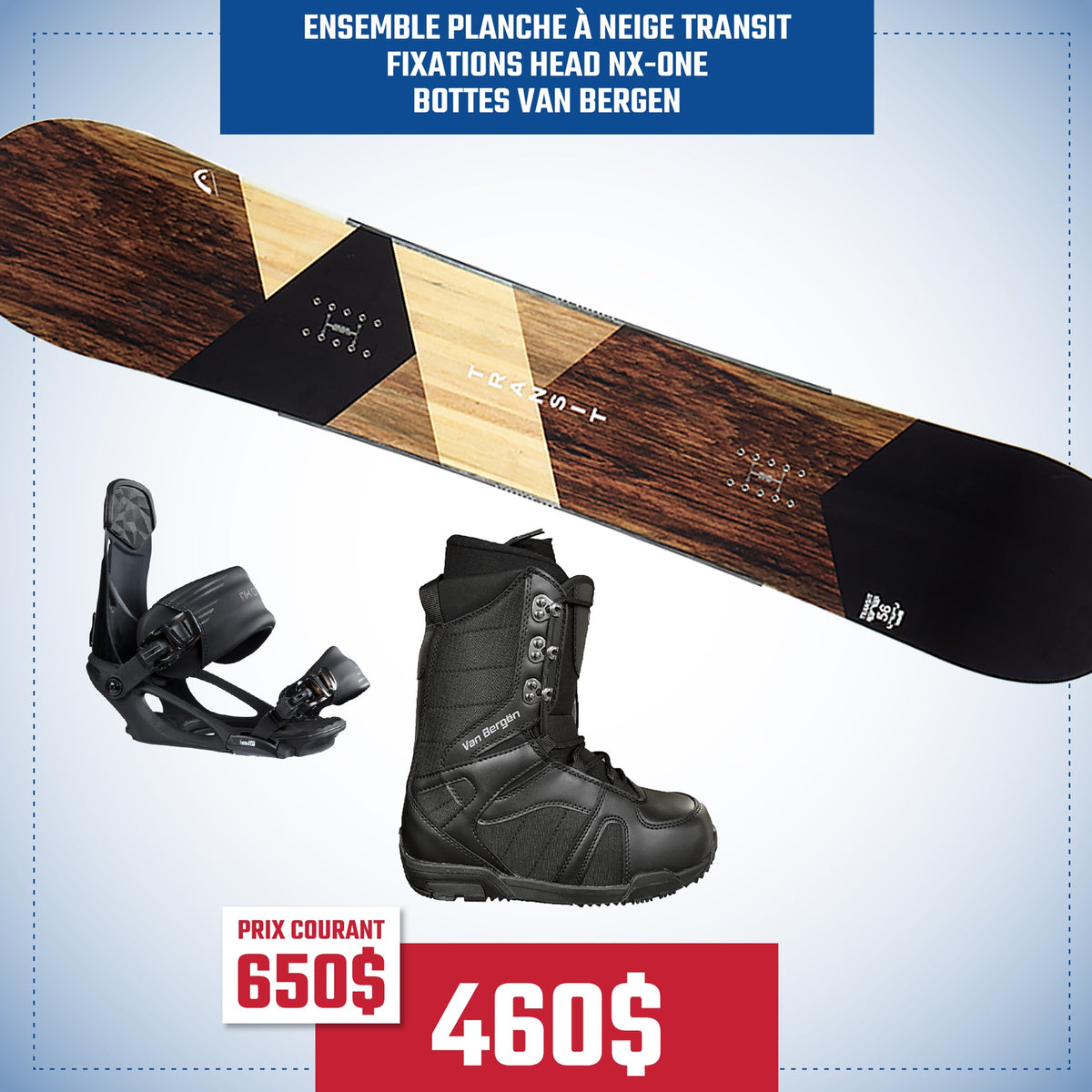 ENSEMBLE PLANCHE A NEIGE HEAD TRANSIT