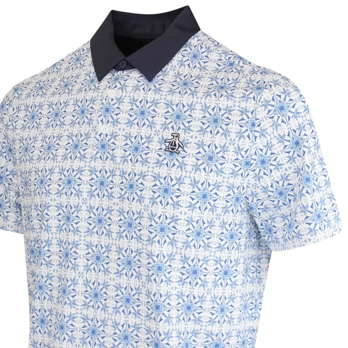 Original Penguin Pete's Cocktail Windowpane Performance Polo Shirt