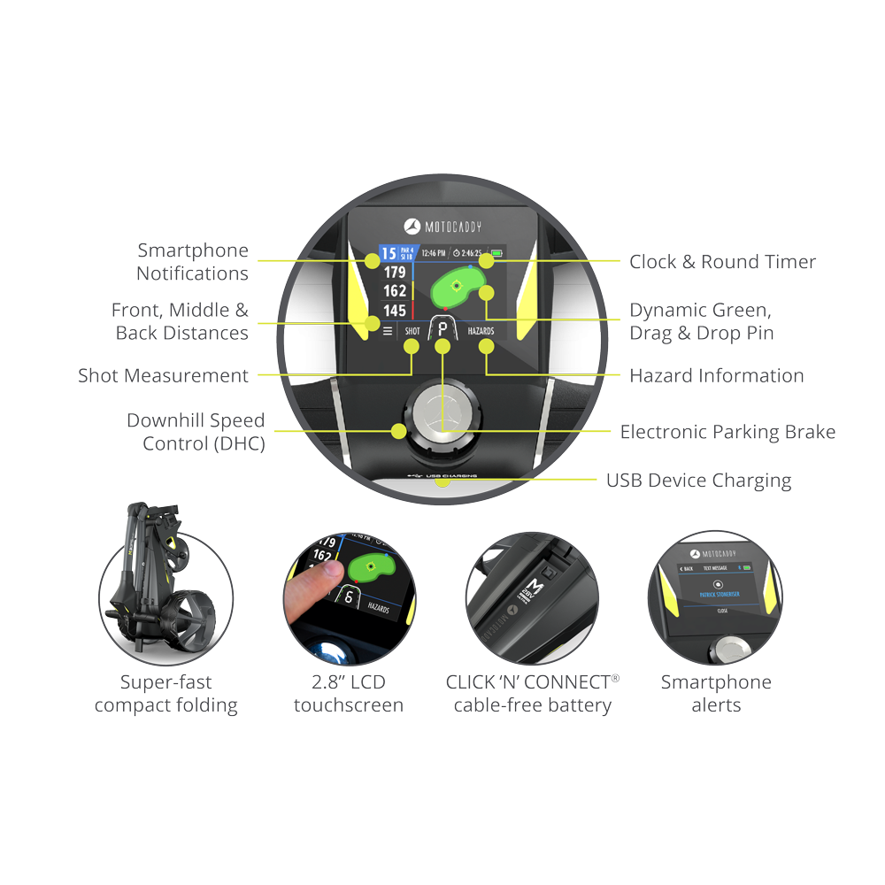 Motocaddy Chariot Golf Électrique M3 GPS DHC Ultra