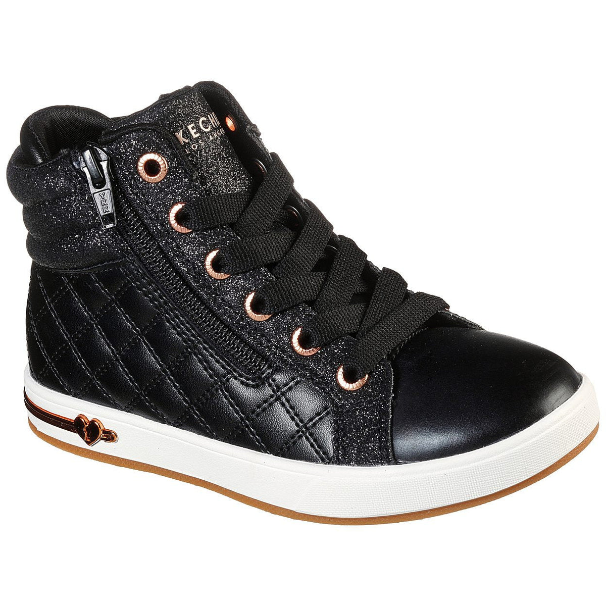 Shoutouts Quilted Shoe Squad Child Duraleather Metallic Glitter Panels