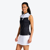 Nivo Polo Sans Manches Unice Mock Col Montant Performance Jacquard